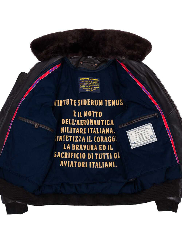 Lining of a leather jacket.