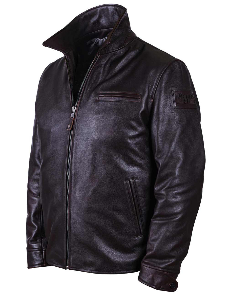 Chicago Route 66 Leather Jacket red brown Art. 406 | Vintage Chicago Route 66 Leather Jacket red brown Art. 406 | Vintage