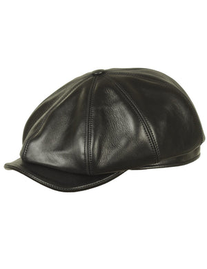 Men's brown black cap.