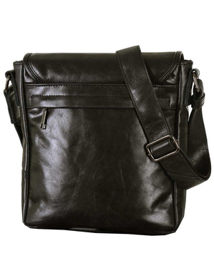 Black leather men's bag.