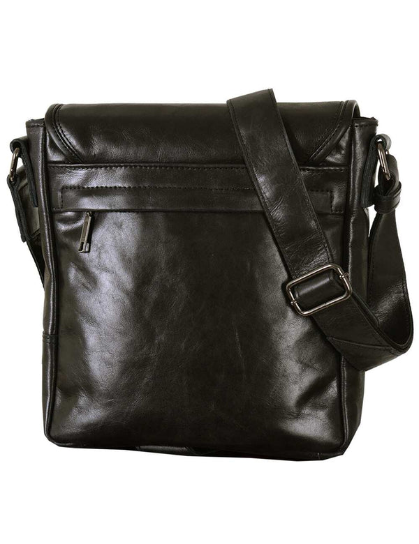Black leather men's bag.