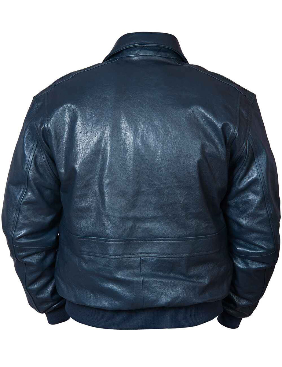 Flight Leather Jacket A 2 Naval Aviation blue Art. 336 Vintage Leder
