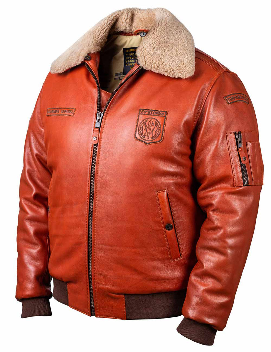 80s Lamb Nappa Leather Flight Jacket Brown size XL-/Japan