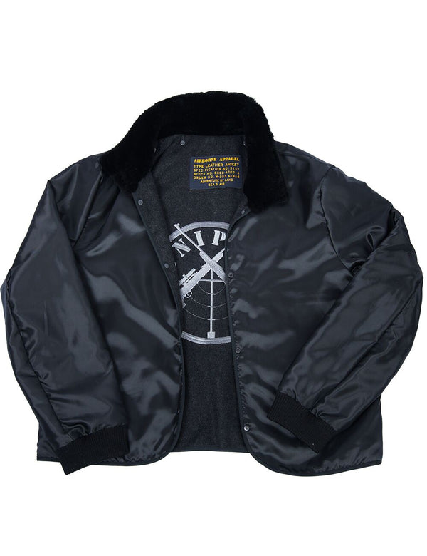 Lining for a men's black leather jacket.