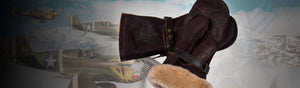 Men's mittens and gloves made of leather and fur in the Vintage Leder online store