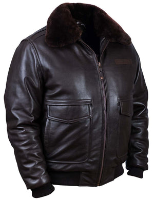 Men's A-2 Flight Leather Jacket with liner Art. 307 black in Vintage Leder online store 8