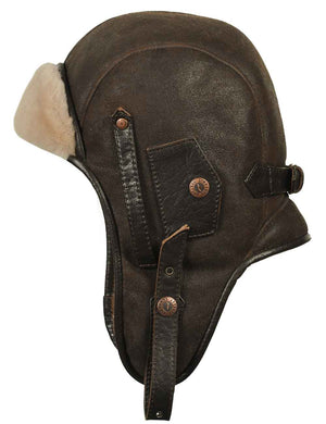 Men's B-6 Furred Flight Helmet Art. 12 brown in Vintage Leder online store 2