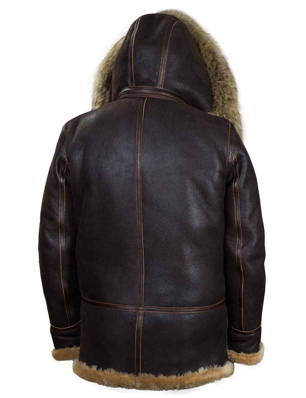 Men's B-7 Arctic Sheepskin Parka Art. 208 brown in Vintage Leder online store 6