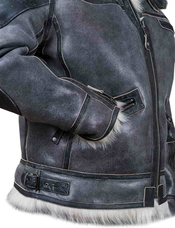 Bomberjacke aus toskanischem Lammfell Italienische Marine-Luftwaffe Art. 211