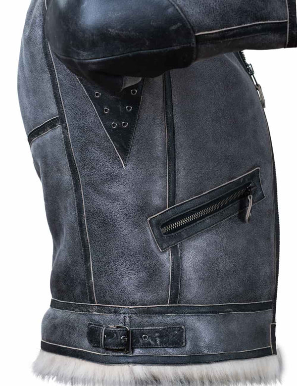 Bomberjacke aus toskanischem Lammfell Italienische Marine-Luftwaffe Art. 211