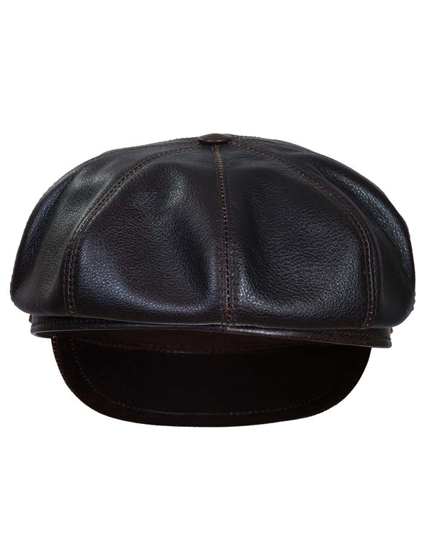 Captain Leather Cap brown Art. 15