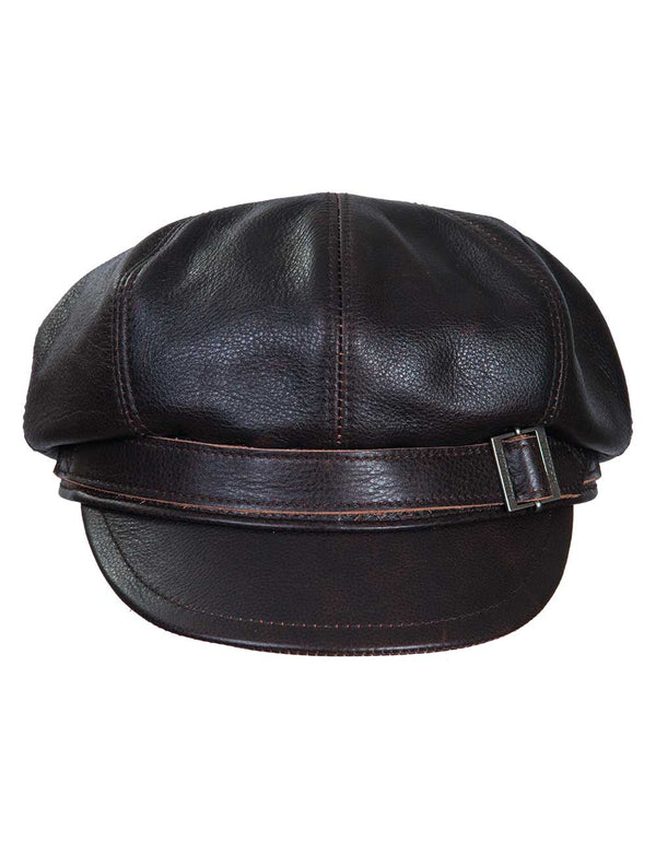 Captain Leather Cap brown Art. 15