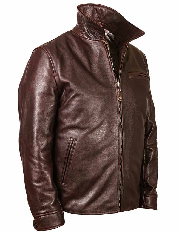 Chaqueta biker de cuero Route 66 Chicago Art. 406