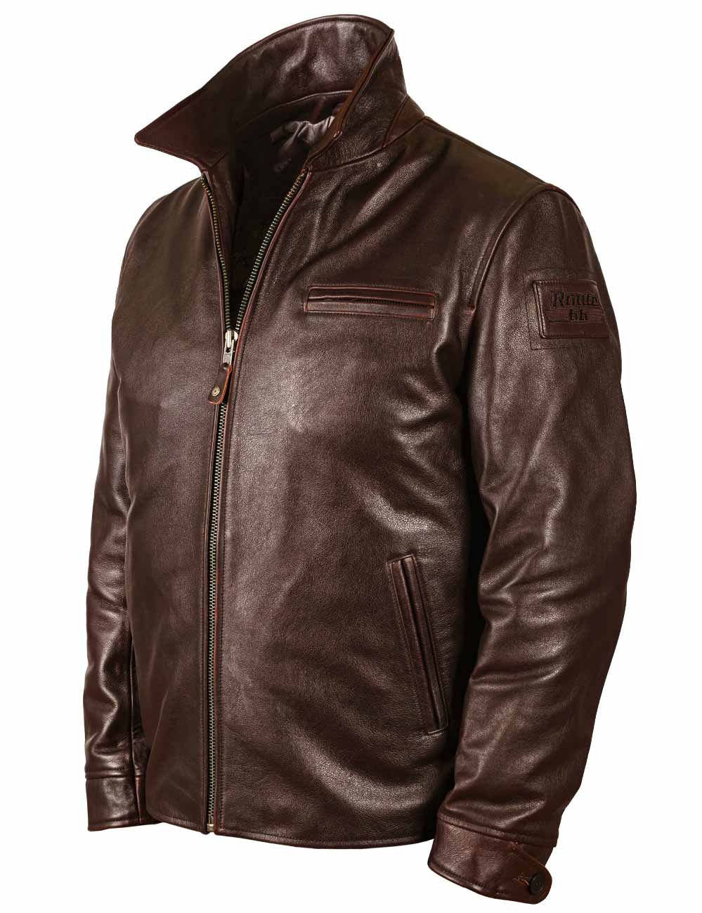 Chicago Route 66 Leather Jacket red brown 406 Vintage Leder