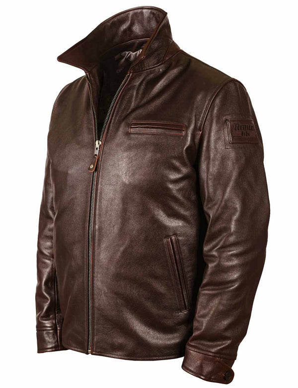 Chaqueta biker de cuero Route 66 Chicago Art. 406