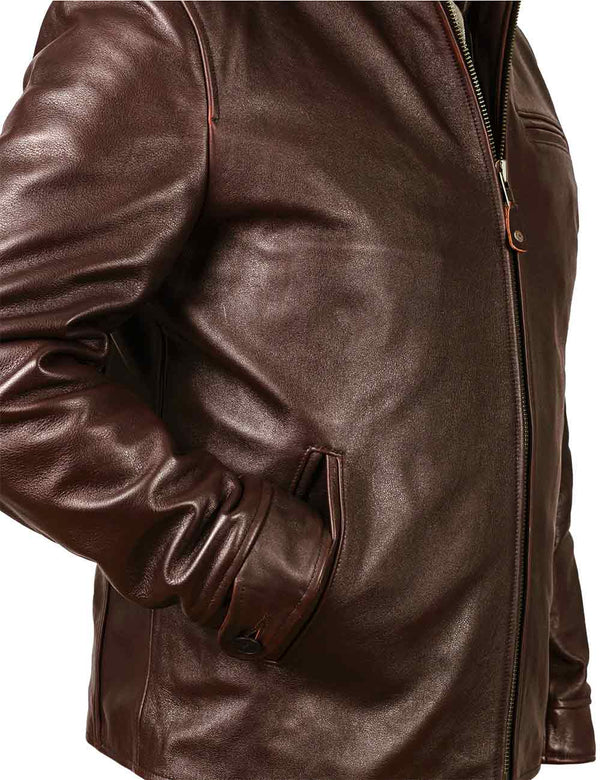 Chaqueta biker de cuero Route 66 Chicago Art. 406