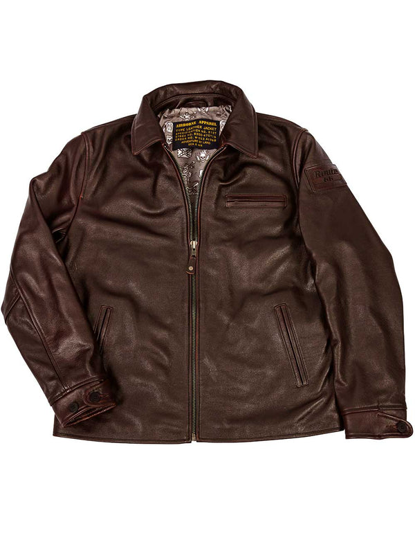 Chaqueta biker de cuero Route 66 Chicago Art. 406
