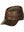 Men's Brown Leather Flat Top Cap With Slight Twist