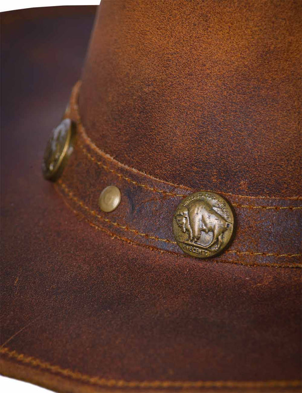 Ковбойская кожаная шляпа Wild West Art. 2164