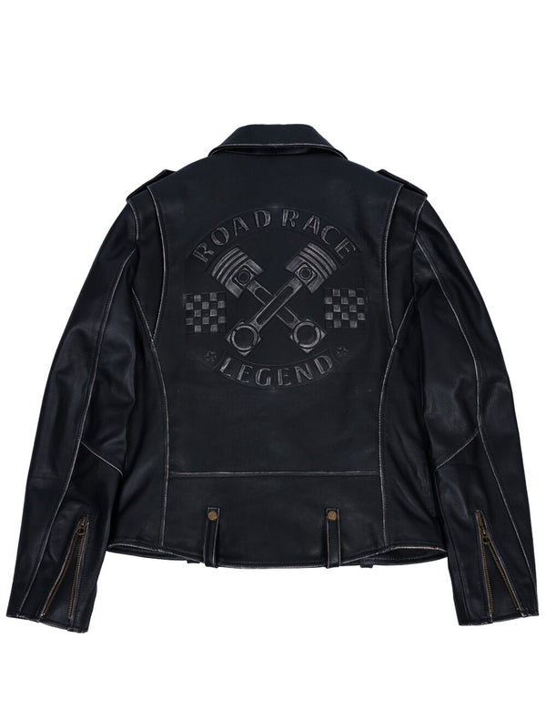 Crocker Vintage Leather Jacket black Art. 7041