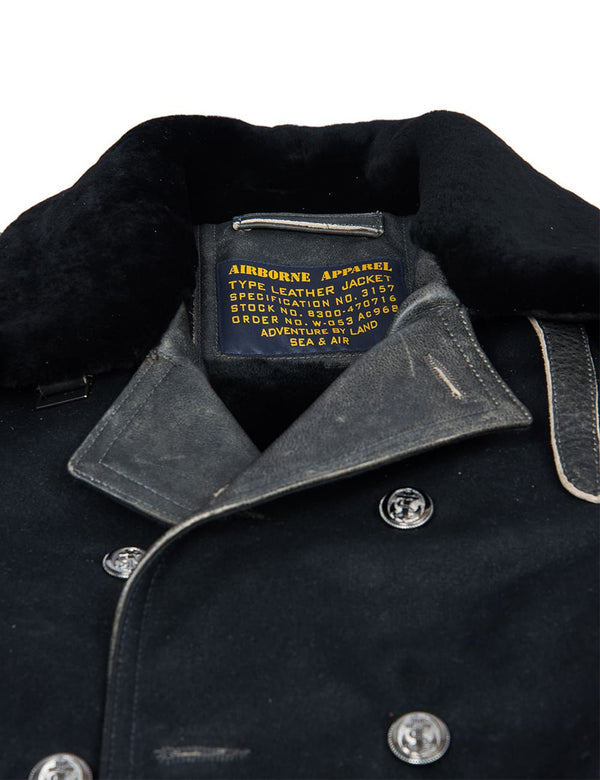 Men's Halsey Canvas Pea coat Art. 135 black in Vintage Leder online store 4