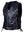 Men's black leather biker vest.
