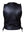 Men's black leather biker vest.
