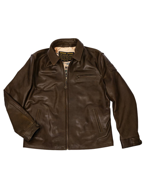 Chicago Route 66 Men's Leather Jacket olive Art. 407