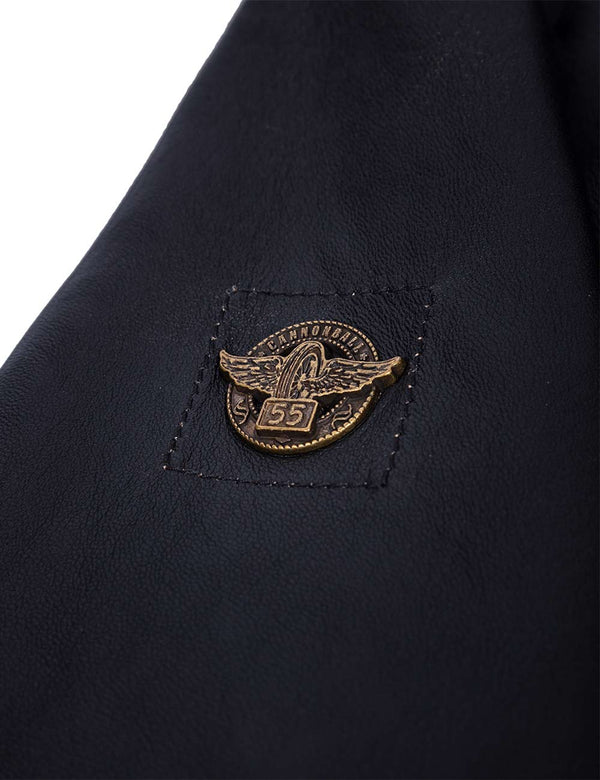 Кожаная мото куртка Driver чёрная Art. 7053