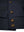 Golden lower metal buttons of men's dark blue leather jacket.