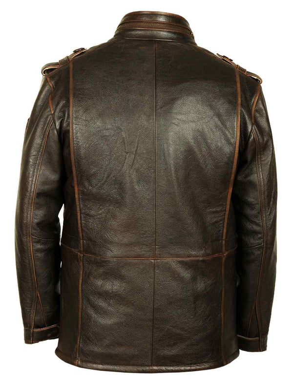Men's M65 Field Leather Jacket Art. 562 brown in Vintage Leder online store 2