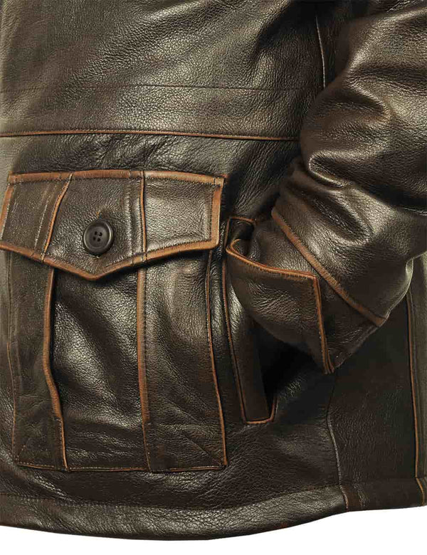 M65 Cap Field Leather Jacket Art. 551