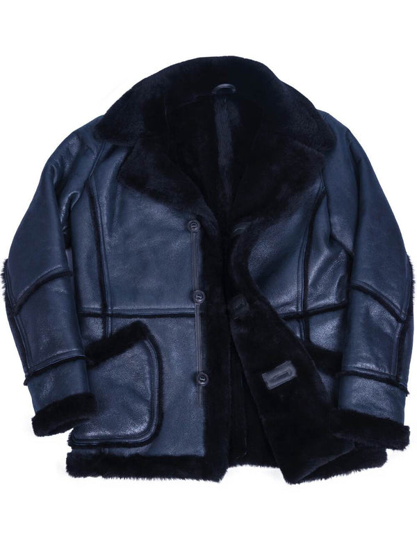 Men's Marlboro Sheepskin Coat Art. 213 black in Vintage Leder online store 2
