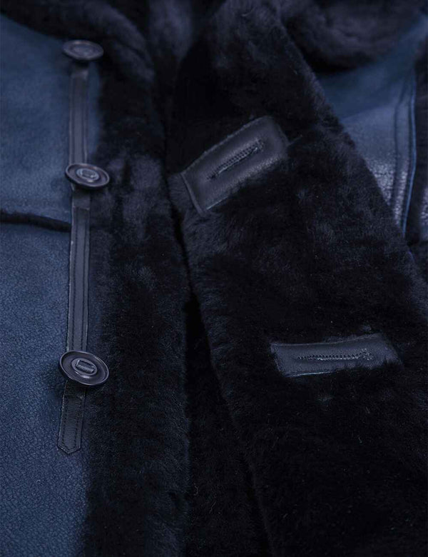 Men's Marlboro Sheepskin Coat Art. 213 black in Vintage Leder online store 3