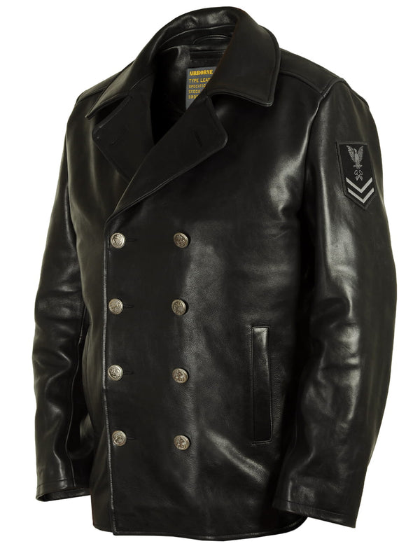 Nimitz Leather Pea coat Art. 131