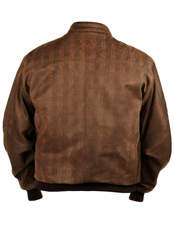 Men's Pantere Nere Printed Suede Bomber Jacket Art. 312 brown in Vintage Leder online store 4