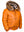 Short men's orange leather jacket.