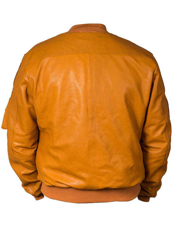 US Navy Tom Cat Bomber Leather Jacket orange Art. 320