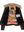 Women's brown leather jacket.