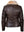 Back of women's leather jacket.