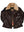 Women's brown leather jacket.