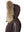  Raised hood of women's sheepskin coat.